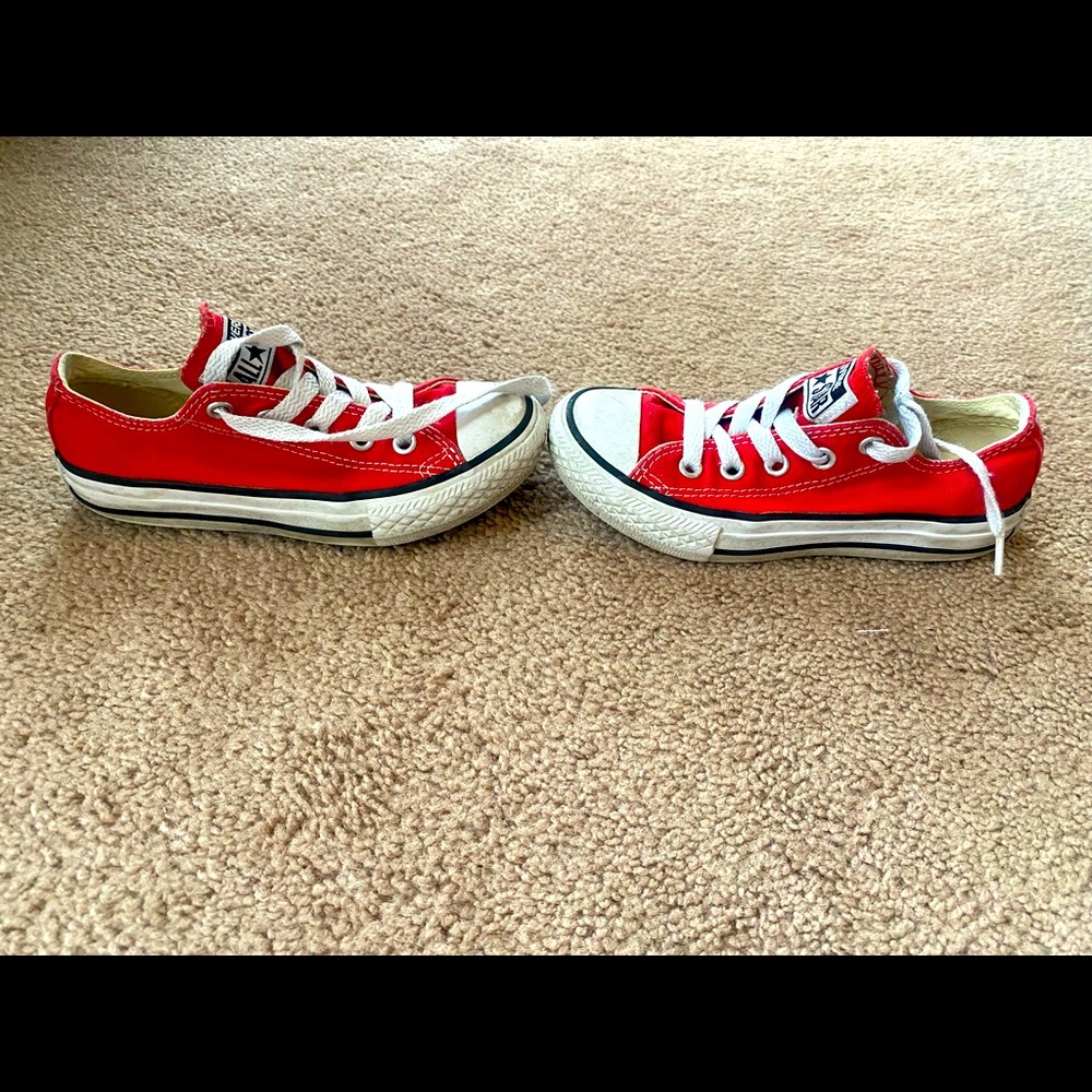 Red Converse sneakers